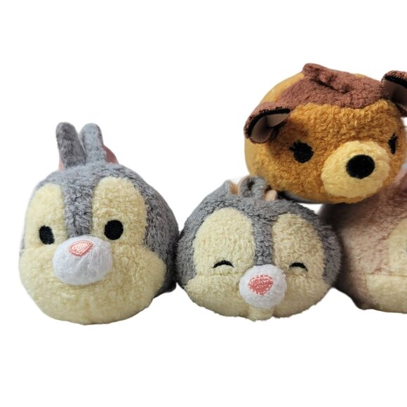 Disney Mini Plush 3.5" Bambi Thumper Miss Bunny Stackable Embroidered Tsum Tsum - Picture 2 of 11